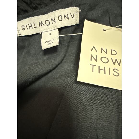 NEW And Now This Black Short Sleeve Keyhole Cutout Mini Fit & Flare Dress Size S - Picture 5 of 6